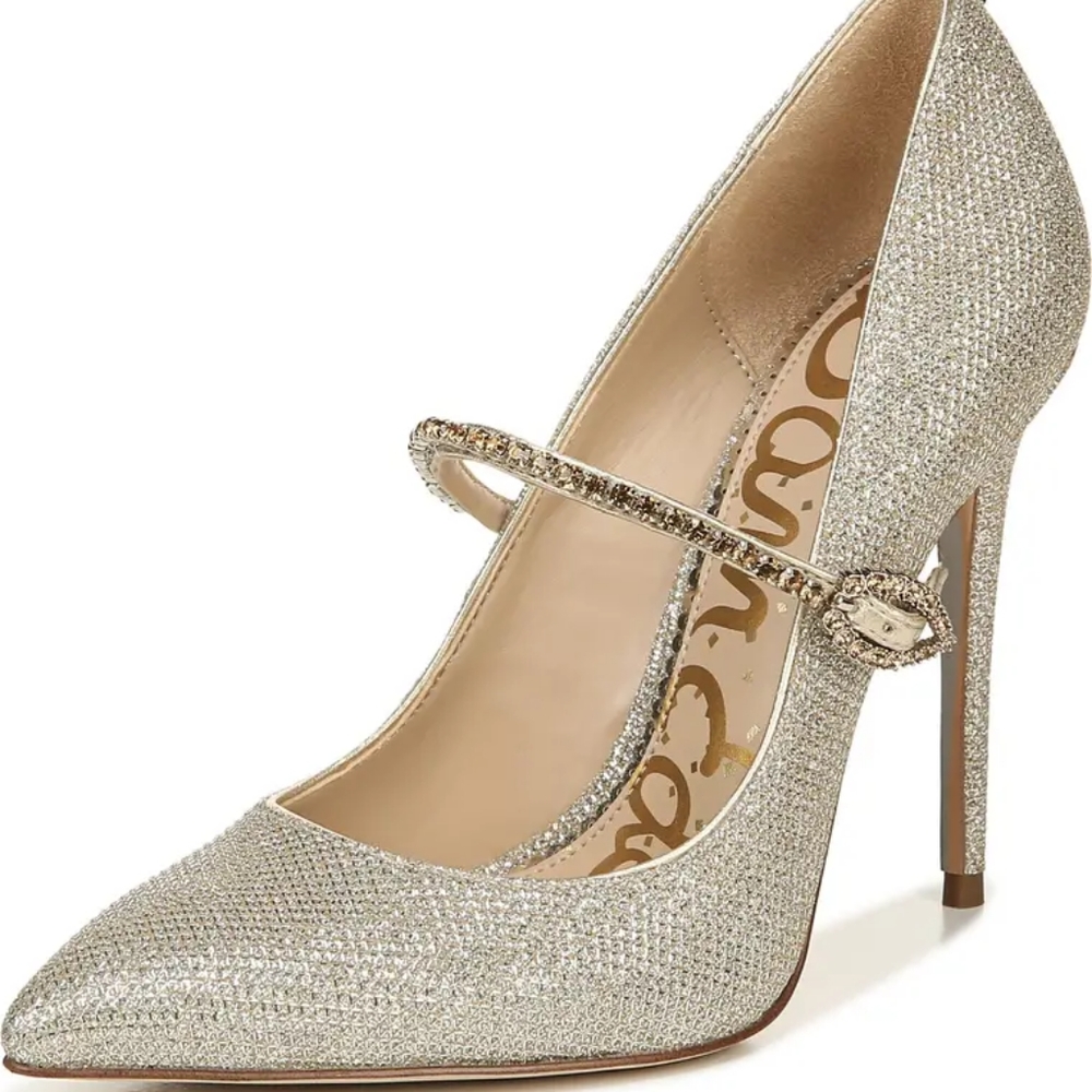 Sam Edelman Debrah Crystal Mary Jane Pointed Toe - Picture 5 of 12